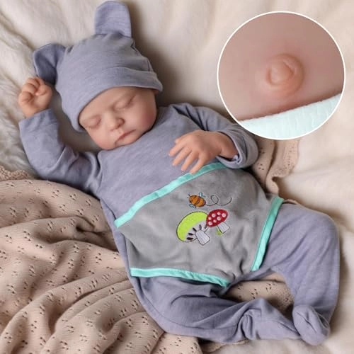 Reborn Baby Doll - 17Inch Cloth Body African American