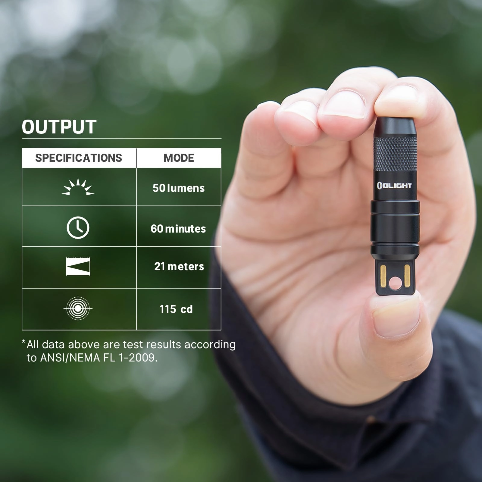 IMINI 2 Keychain Flashlight Rechargeable (50lm)