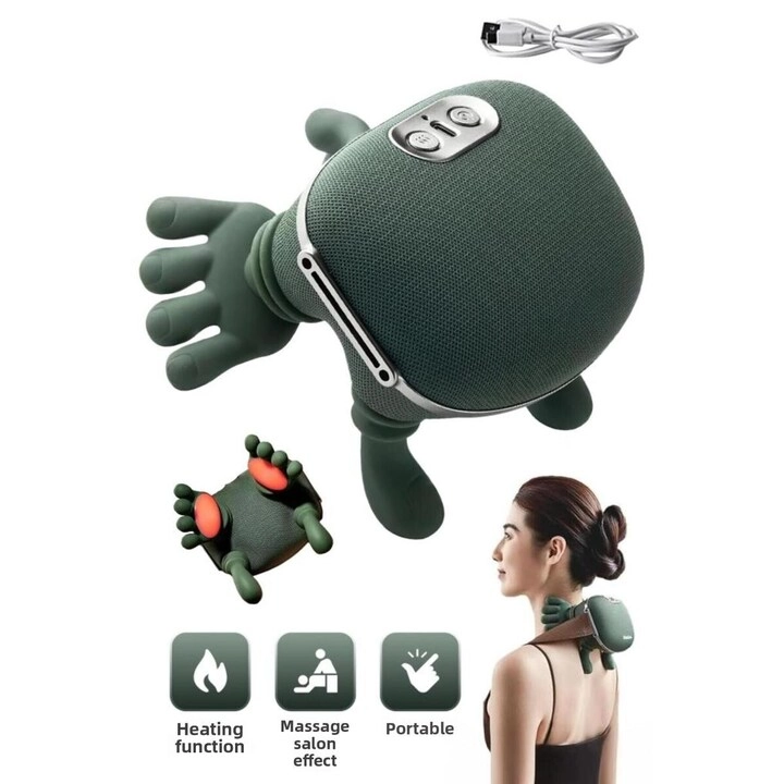 jazp Trading LLC Heated Hand-Shaped Portable Rechargeable Massager - Neck Back Leg Shoulder