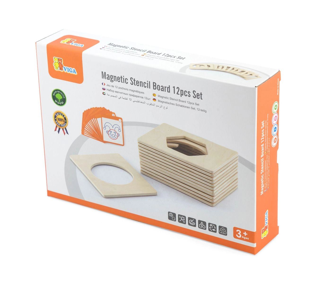 Magnetic Stencil Board - 3+ 12 pieces