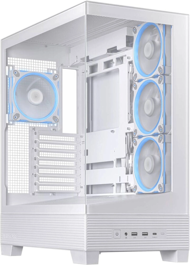 A31 PLUS - Tempered Glass Front & Side Panels ATX Mid Tower