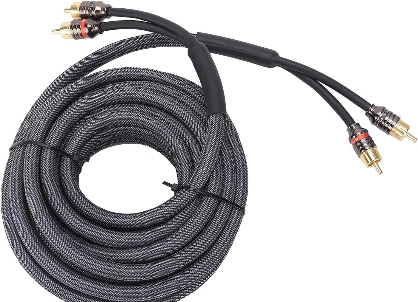 Car Audio Signal Cable - 4.5m/180in Black PVC