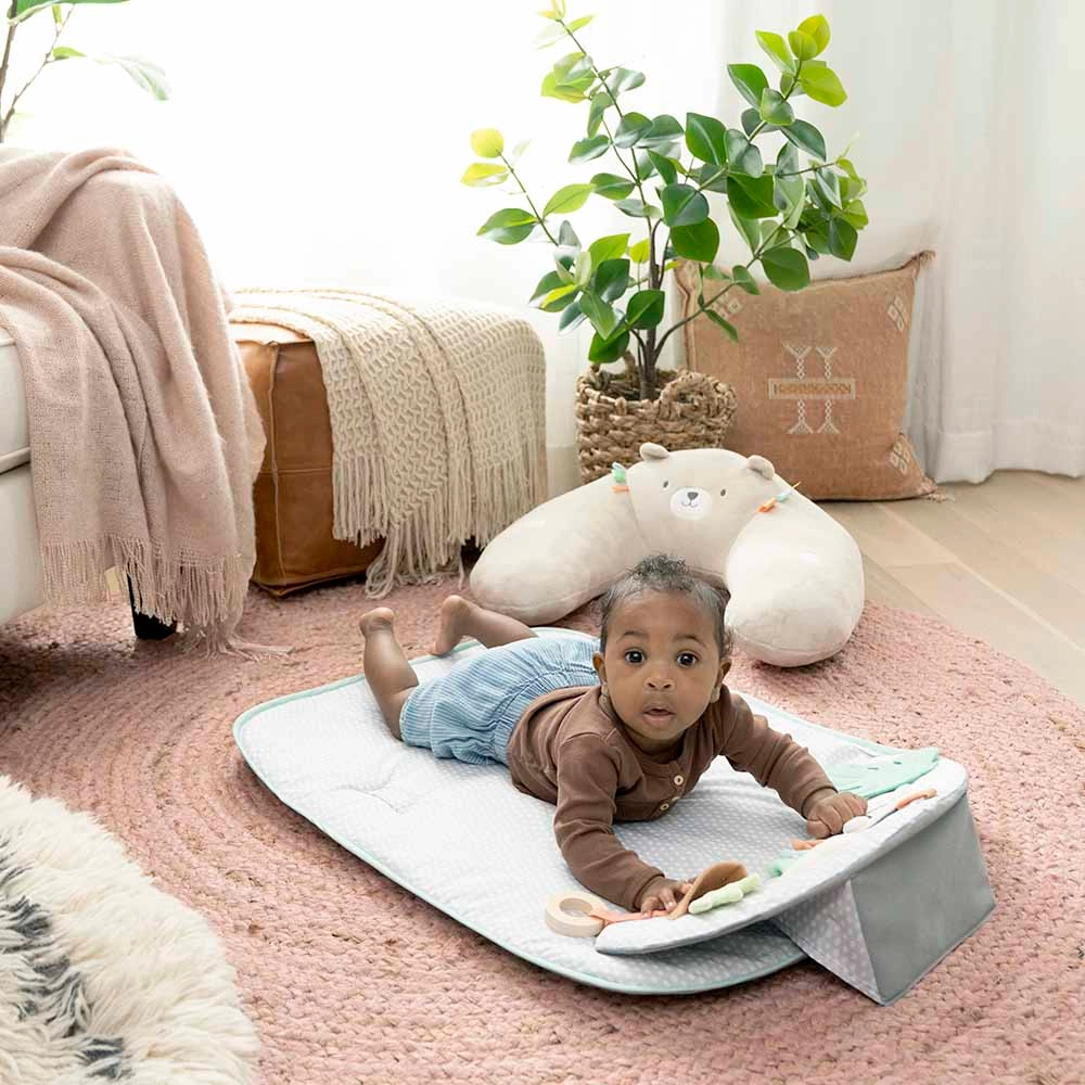 Cozy Prop Sit Up & Activity Mat - Nate the Bear Suitable for 0 month and above
