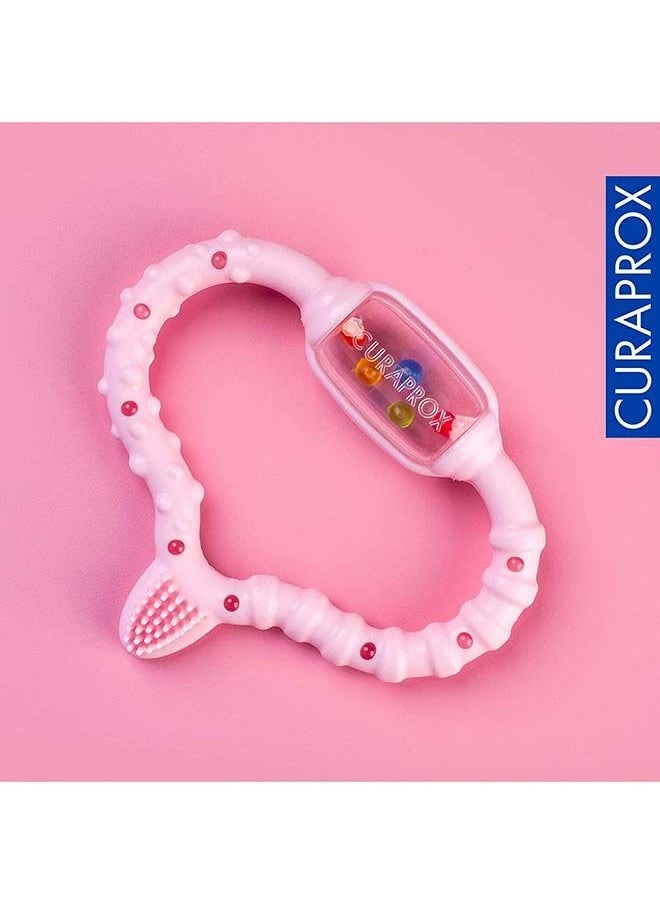 Teething Ring - Pink Rattle BPA free