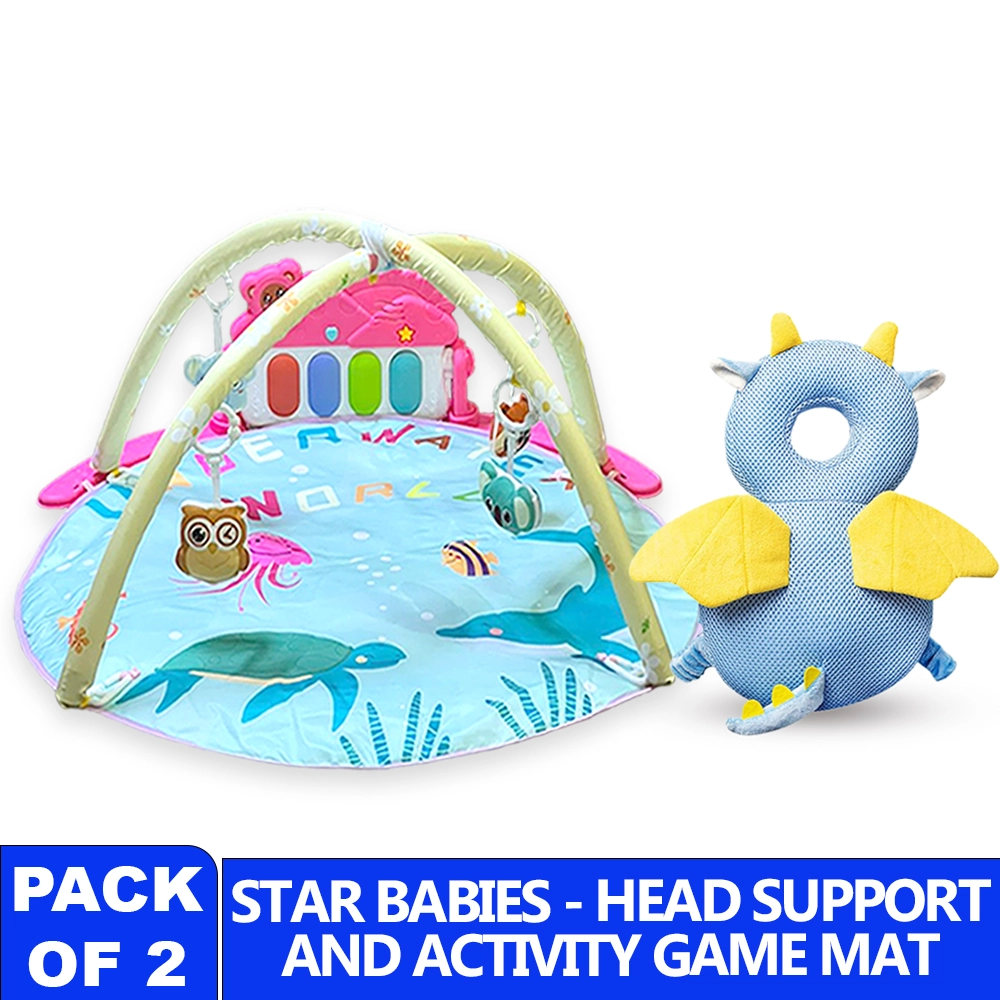 Baby Activity Playmat & Head Support Pillow Set - Suitable for 0 to 12 months
