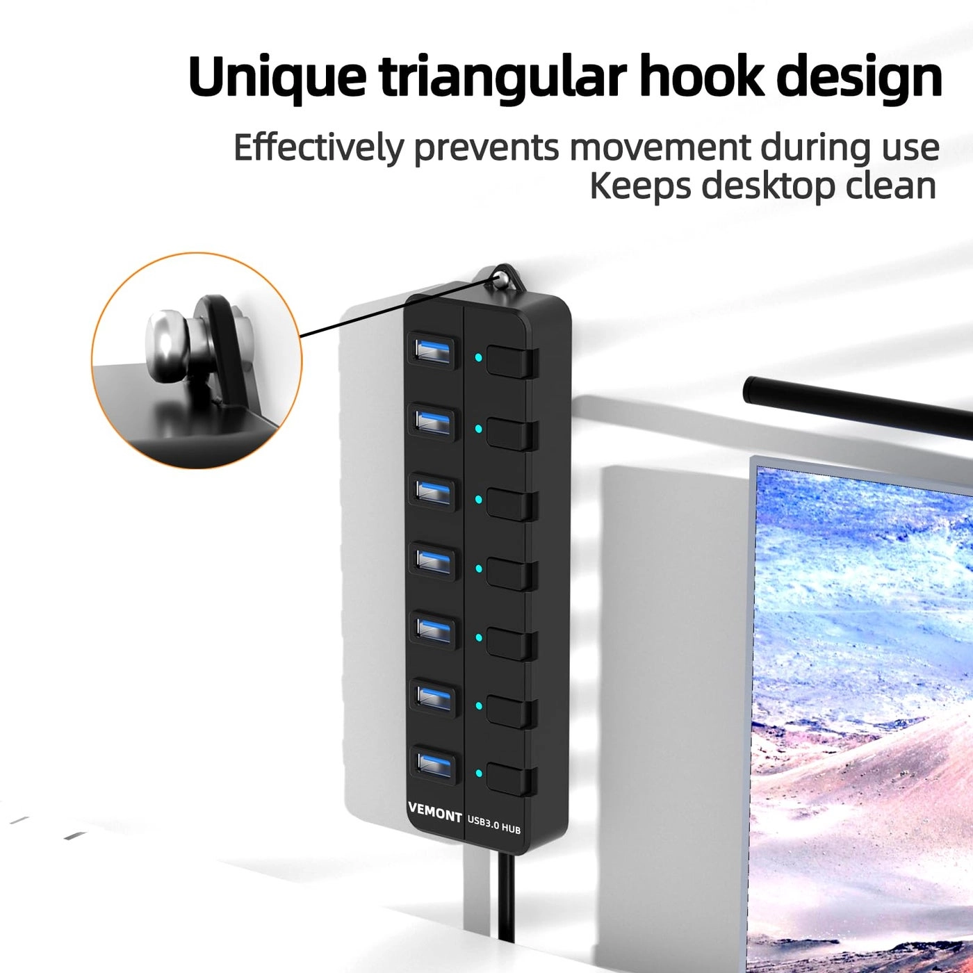 USB hub - 7-Port USB 3.0 5V2A Power Adapter