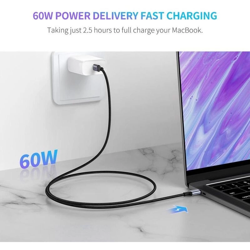 Charge Cable 60W USB-C to USB-C 2m Braided