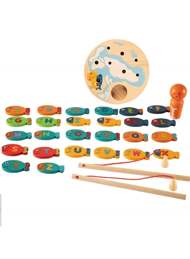 JCB CHIC Wooden Fishing Toys - 26 Pieces