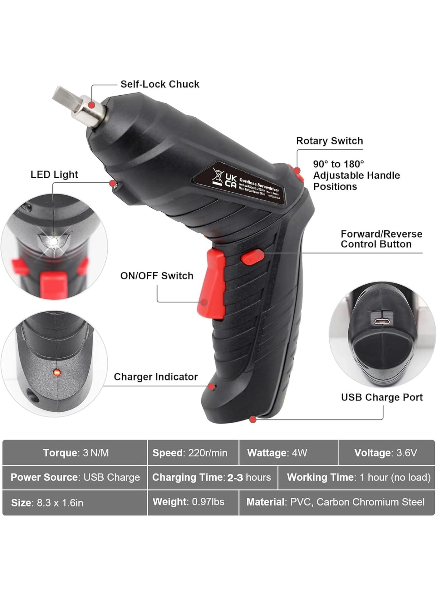 Electric Screwdriver - 1300 mAh Kit