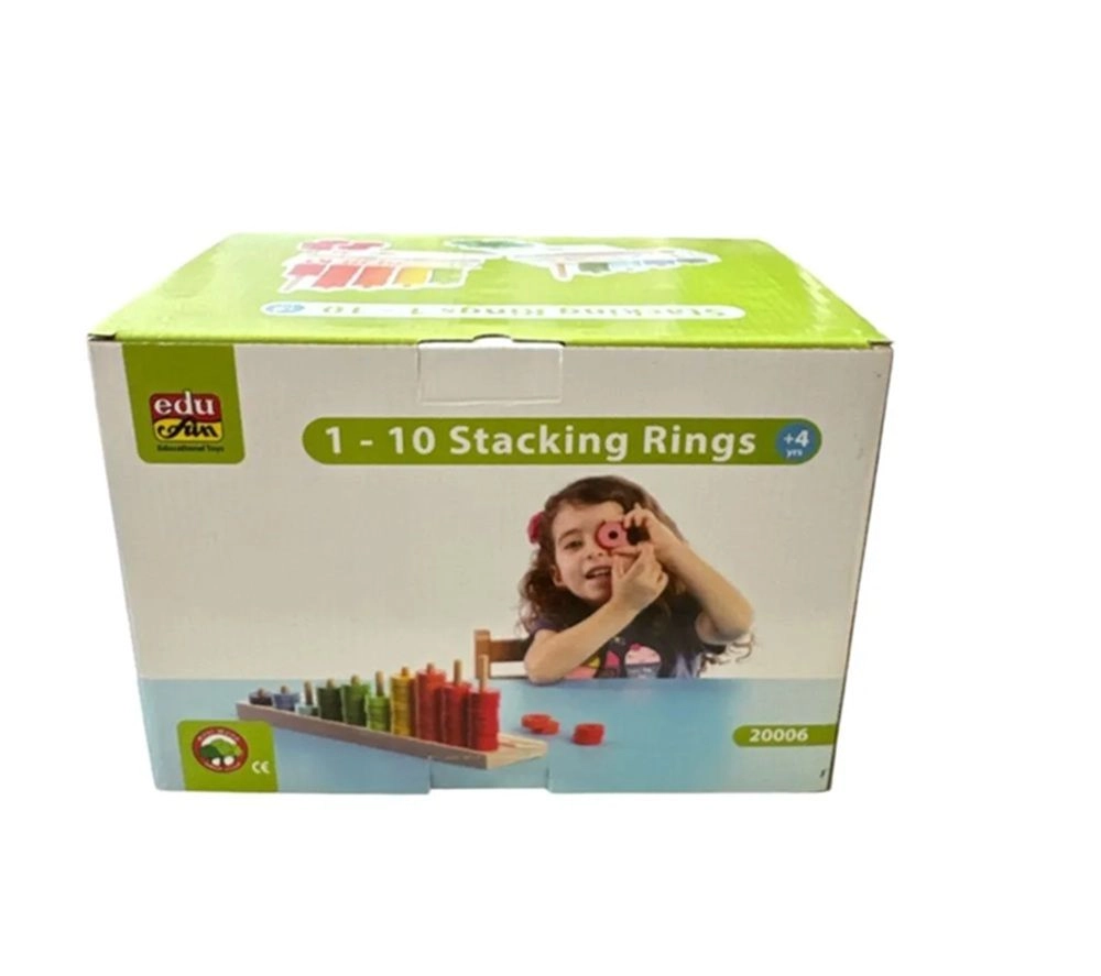 1 to 10 Stacking Rings - Suitable for 4 years & above 65 Pcs