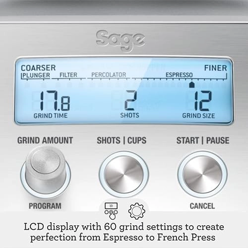 The Smart Pro Coffee Grinder - 60 unique settings Dosing IQ conical burr