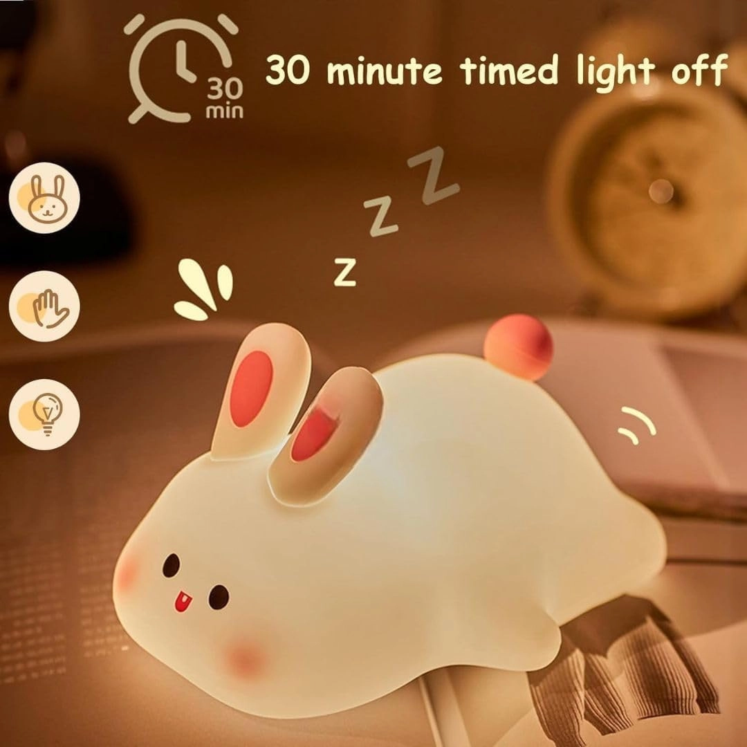Big Face Rabbit - Battery Powered Pink