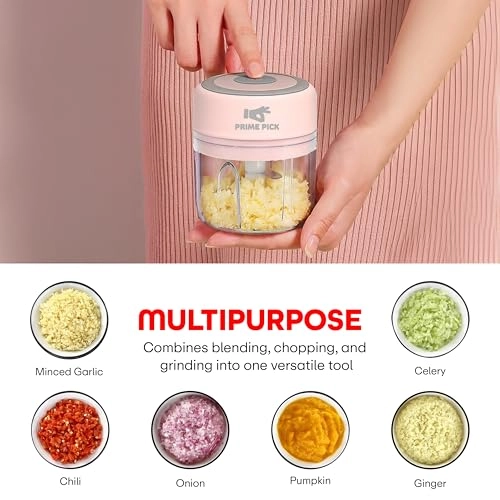 Mini Electric Garlic Chopper - 250ml USB Rechargeable