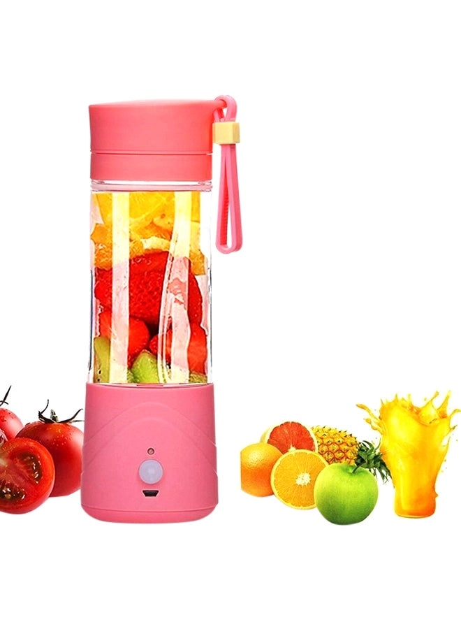 Gold Spark Multi-Design USB Rechargeable Electric Juice Blender - Pink ABS
