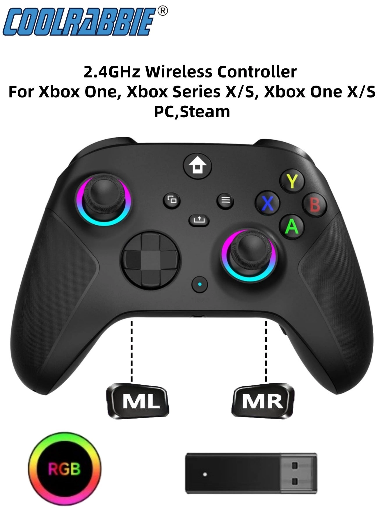 Wireless Xbox Controller - black Xbox Series X/S Xbox One PC