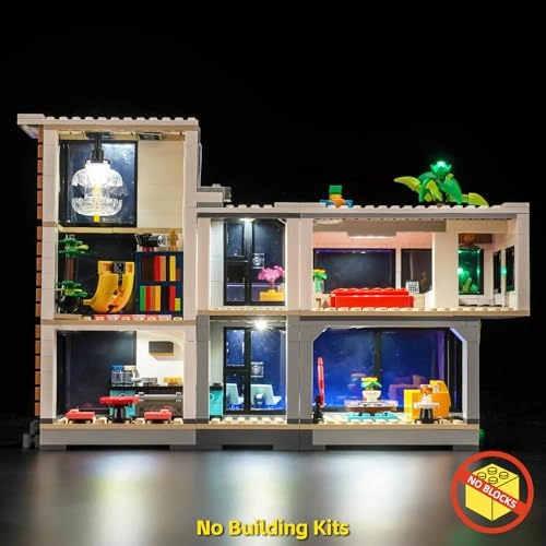 LED Light Set - Compatible with Lego 31153 Modern House