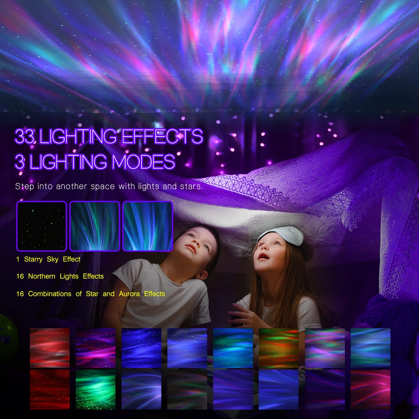 Northern Galaxy Light - 33 Light Effects Bluetooth Speaker