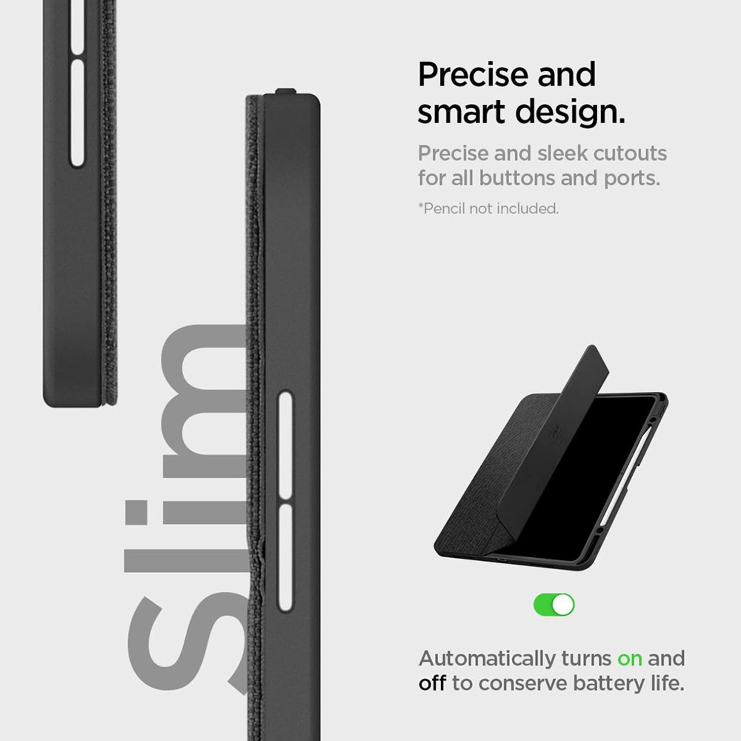 Folio Case with Pencil Holder for iPad Pro 13-inch