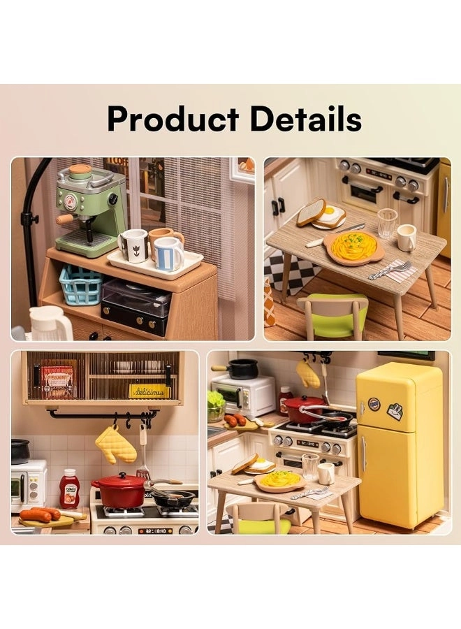 ROKR Miniature House Kit - 152 Pieces Wood