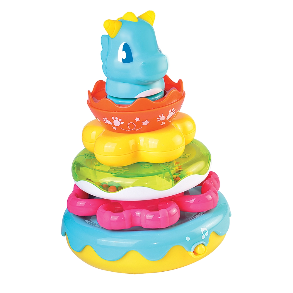 Little Learner Wobbly Dino Stacking Rings - Suitable for 12 months & above