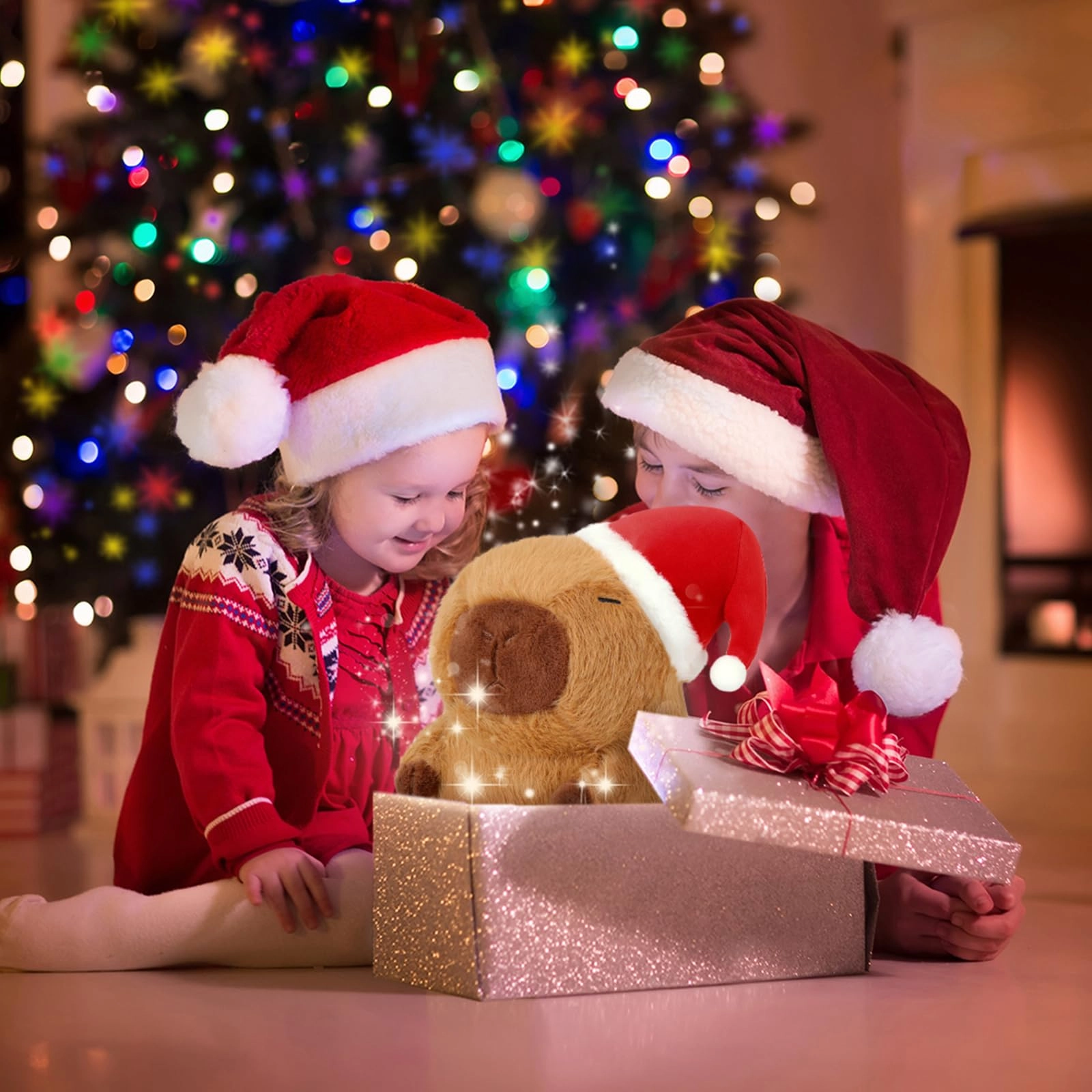 Capybara Plush - 9 inch Strawberry Hat