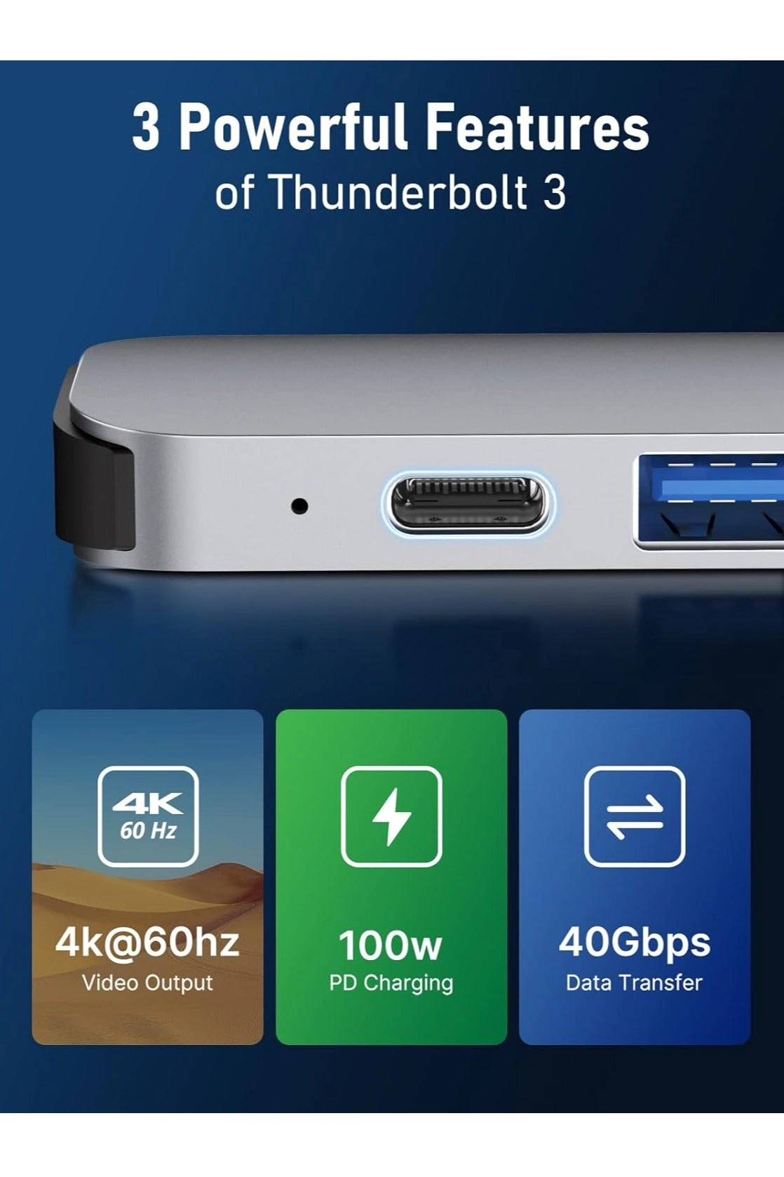 7 in 2 USB C Hub - 4K HDMI 100W PD 40Gbps