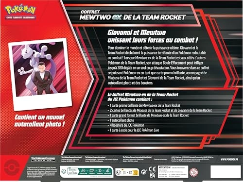 Metal Box Team Rocket 2025 - 1 Shiny Promo Card 4 Boosters