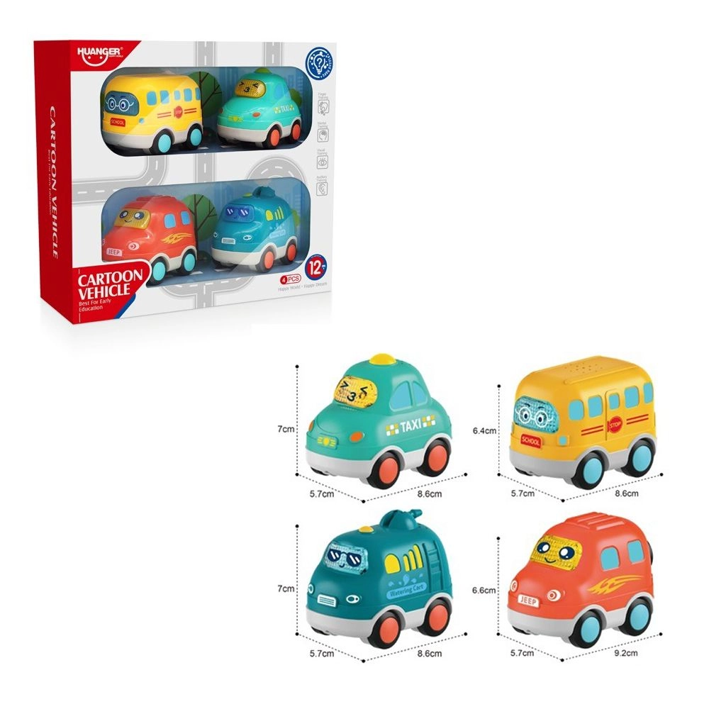 Interesting Sound And Light Cartoon Car - 1 pac