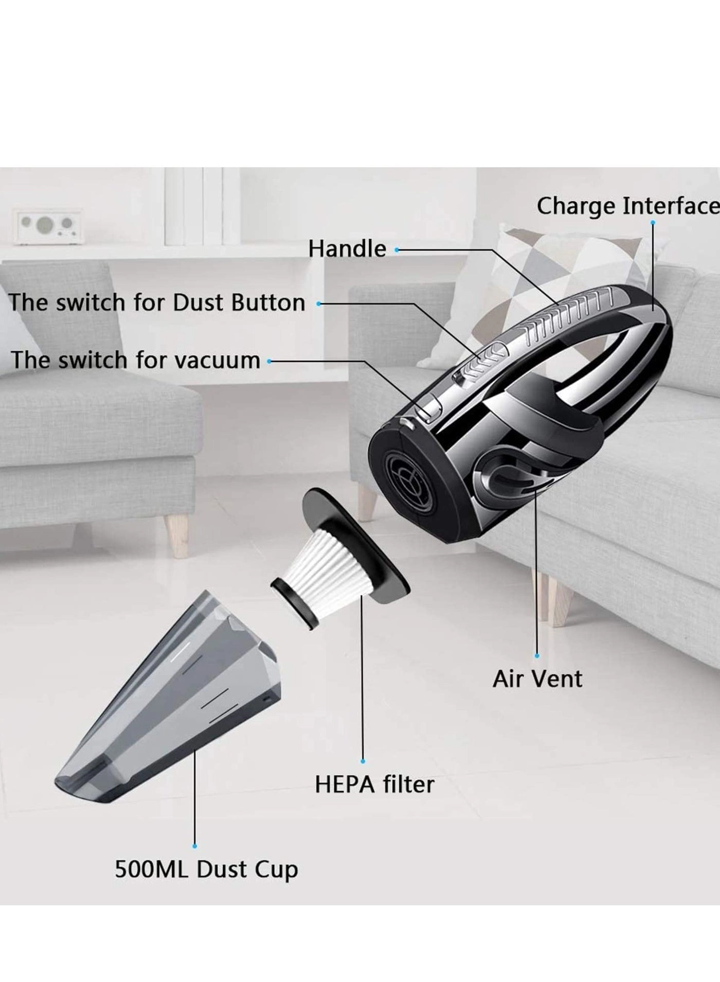 Handheld Vacuums - 2200mAh