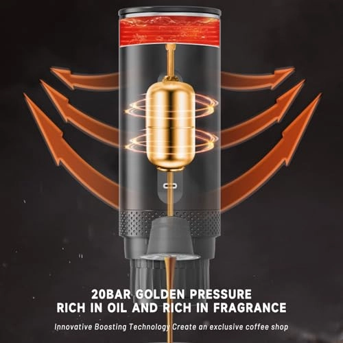 Nano Portable Electric Espresso Machine - 1.7oz Ground Coffee & NS Capsule