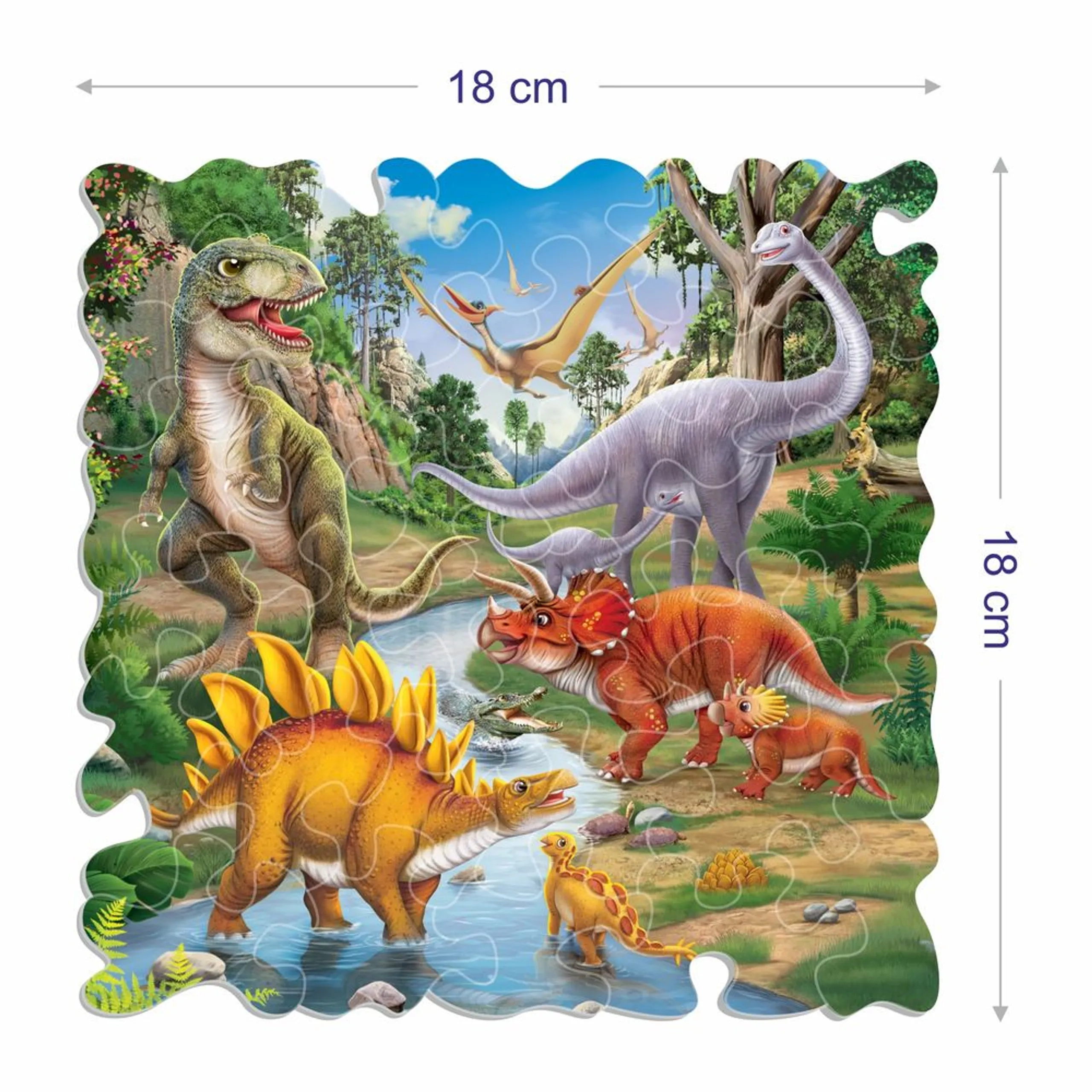 Mini Jigsaw Puzzle Tube Dino - 3 years+ 30 pieces