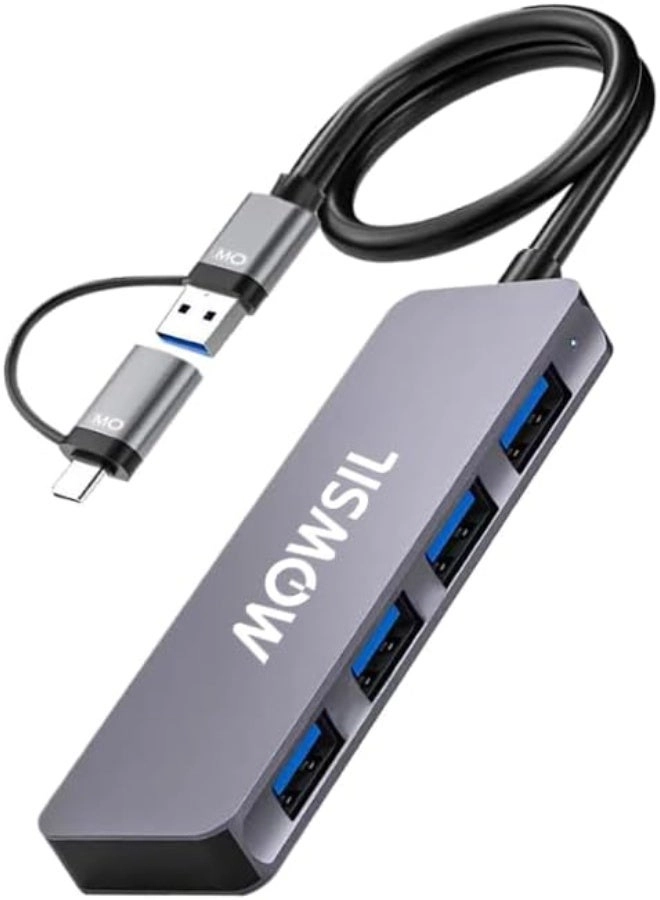 MOWSIL Type C + USB 4 Port USB 3.0 HUB