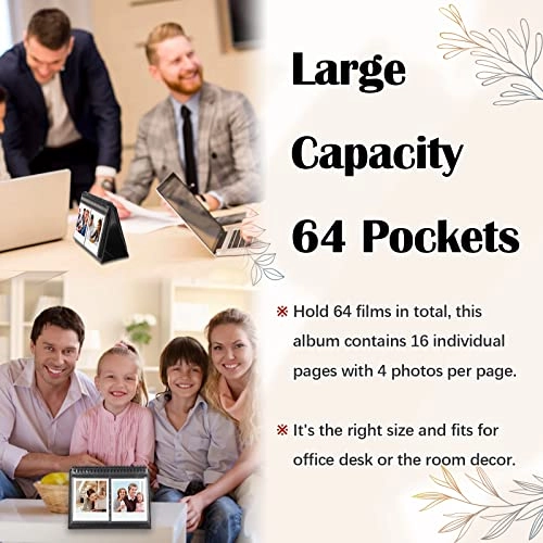 3.5x4.5" 64 Pockets Polypropylene Paper Photo Album