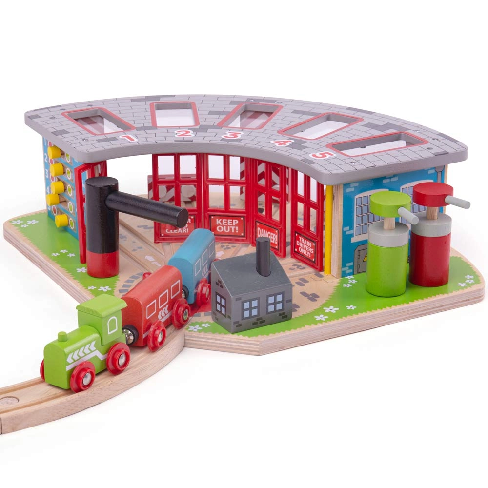 Bigjigs Rail Five Way Engine Shed