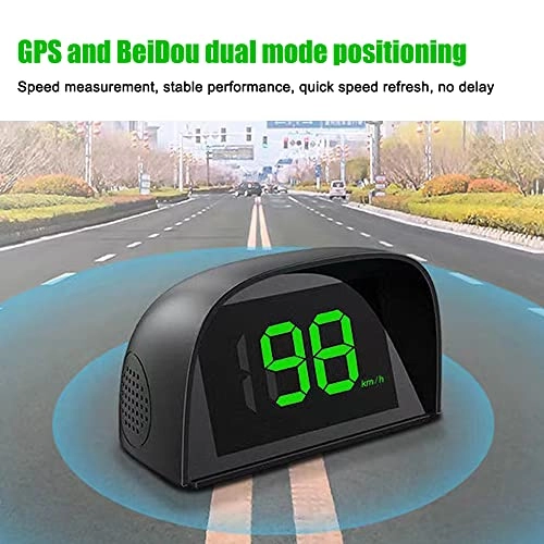 Car HUD Headup Display - KM/H MPH GPS + Car Charge Adapter