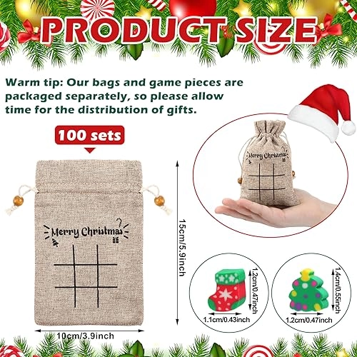 Christmas Tic Tac Toe Game - Kid 100 Set