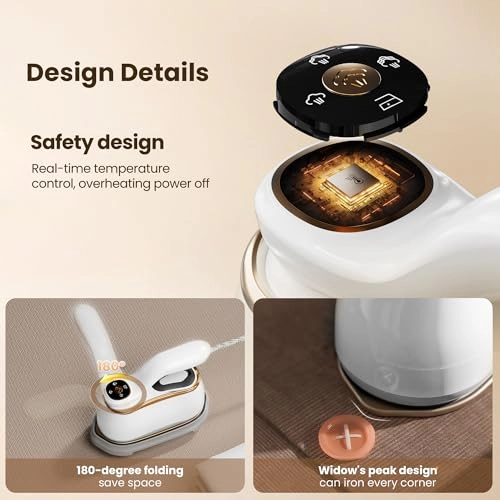 Steam Iron - 1200W 220ml Foldable & Portable