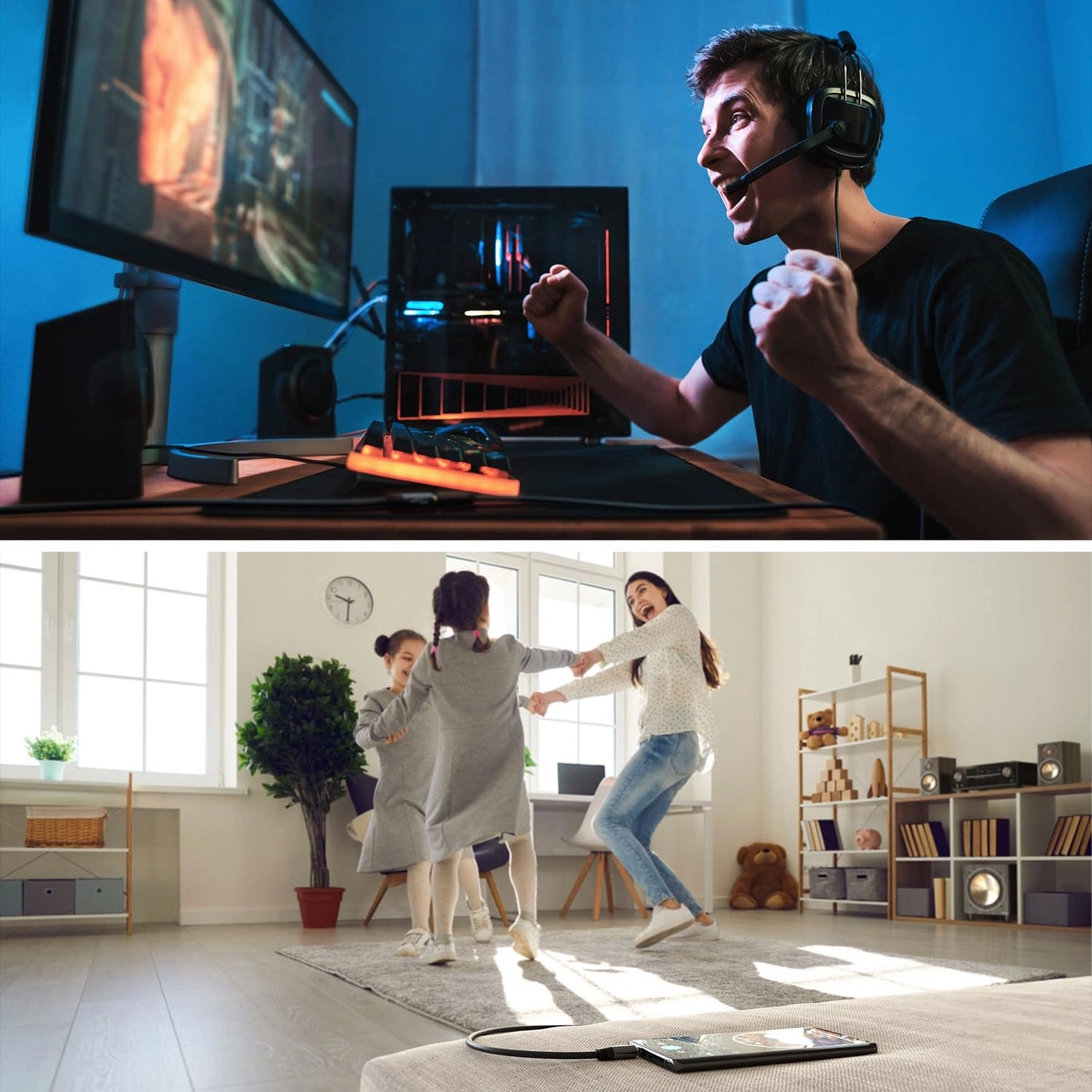 Headset Extension Cable for Gaming Headsets & Headphones with Microphone - 1ft 3.5mm TRRS Male to Female