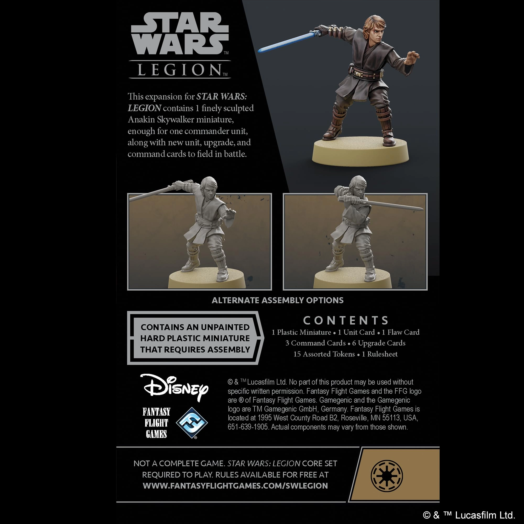 Star Wars: Legion: Anakin Skywalker Commander Expansion - Tabletop Miniatures Game Strategy Game