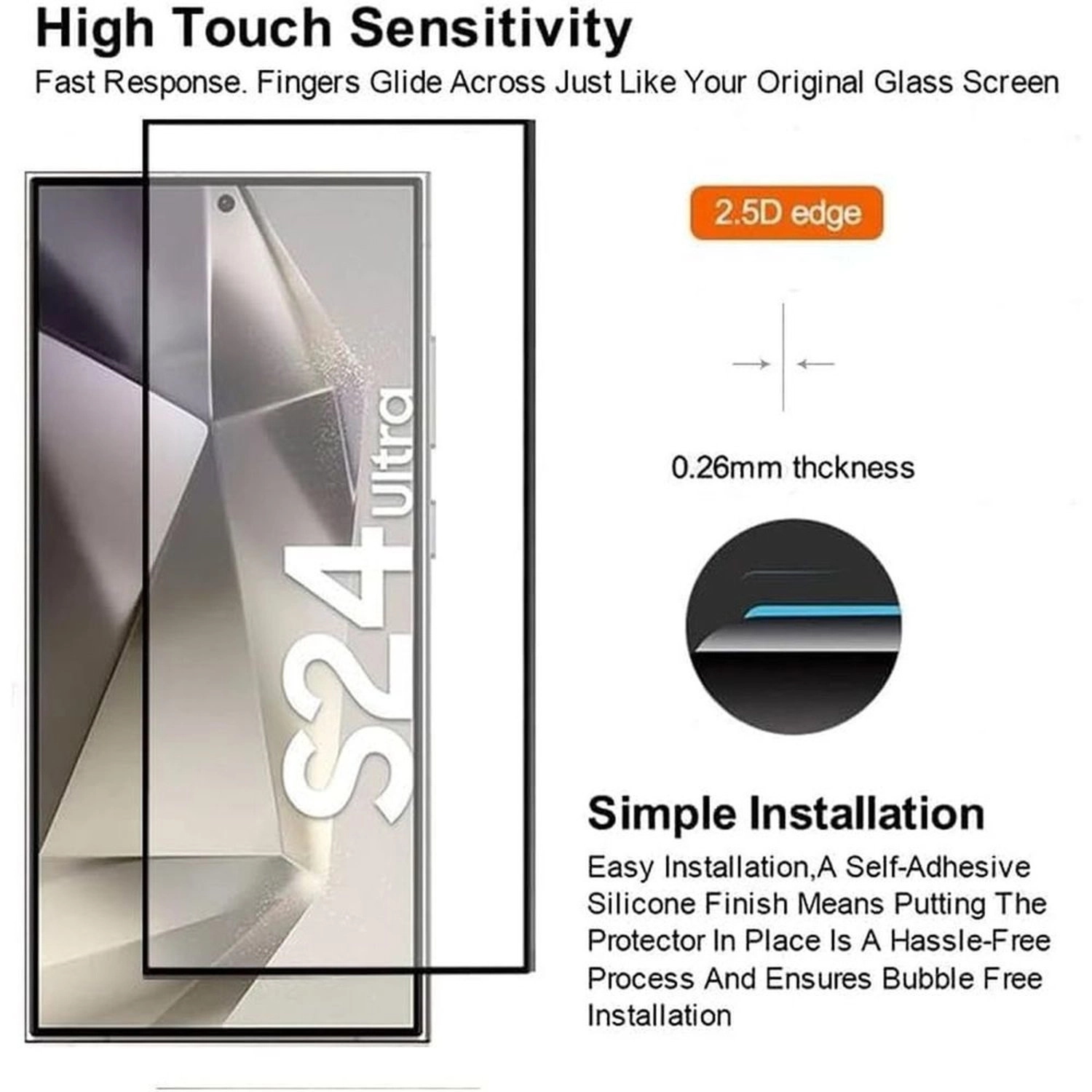 Clear Screen Protector for Samsung Galaxy S24 Ultra