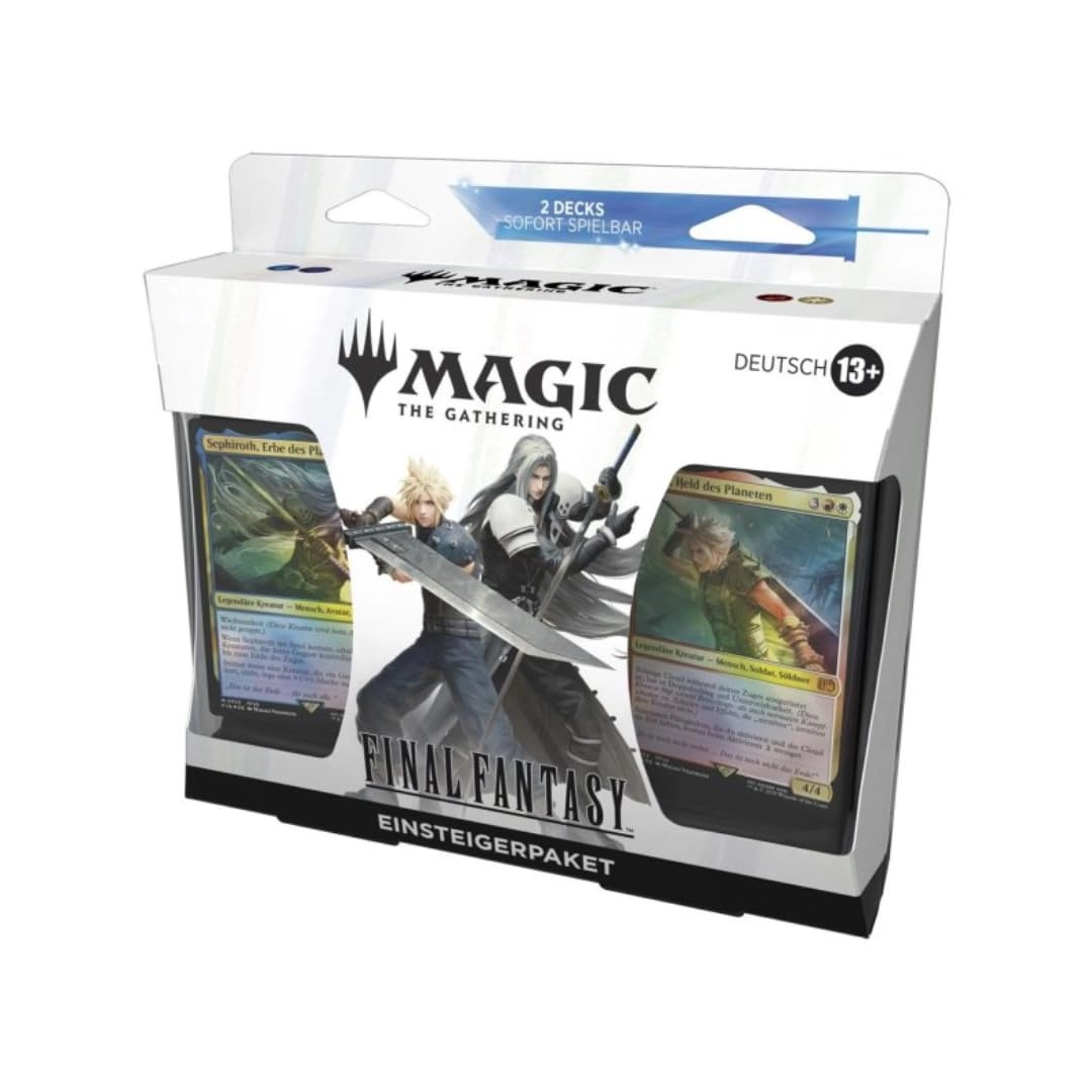 HEART FOR CARDS Magic The Gathering - Final Fantasy Starter Kit - 2 x 60 Card Decks Deck Boxes Guide & Arena Codes (German)
