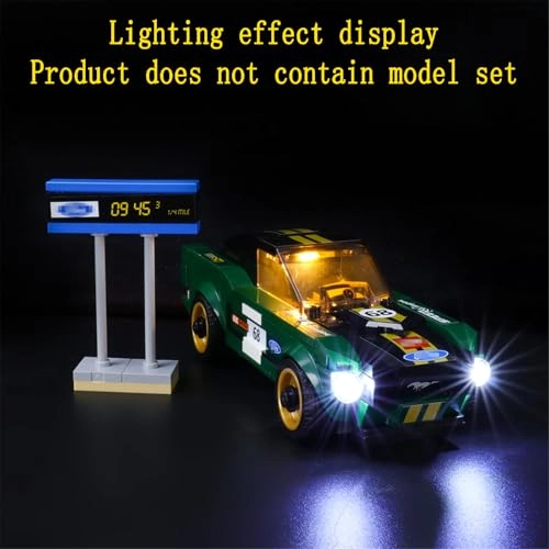 LED Light Set for LEGO 1968 Ford Mustang Fastback Speed Champions 75884 - Plastic 1 4.5-5V