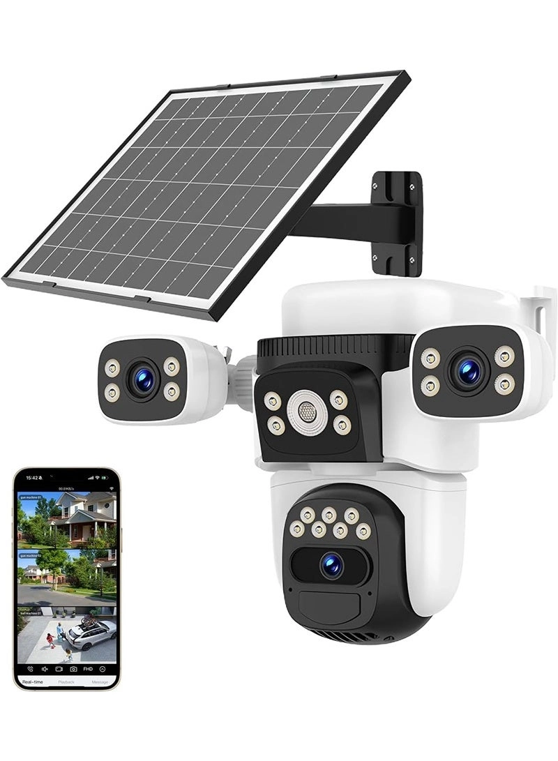 HONTON Triple Lens SIM PTZ Security Camera 2K