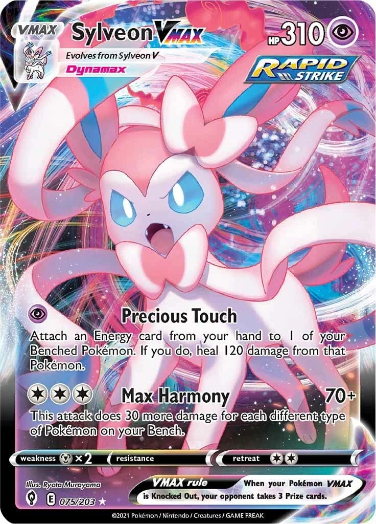 Pokemon USA, Inc. Sylveon VMAX 075/203 - Evolving Skies