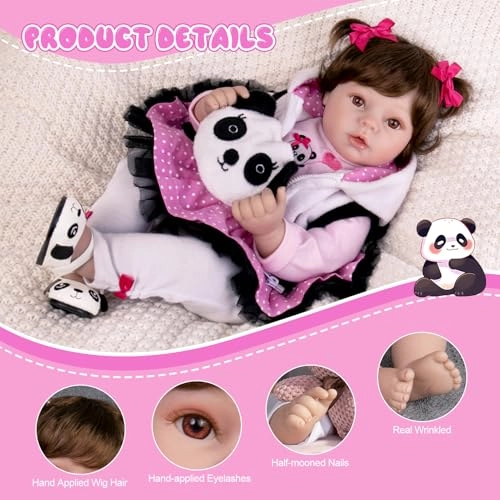 Reborn Baby Doll - 22 Inch Cotton Vinyl African American Ages 3+