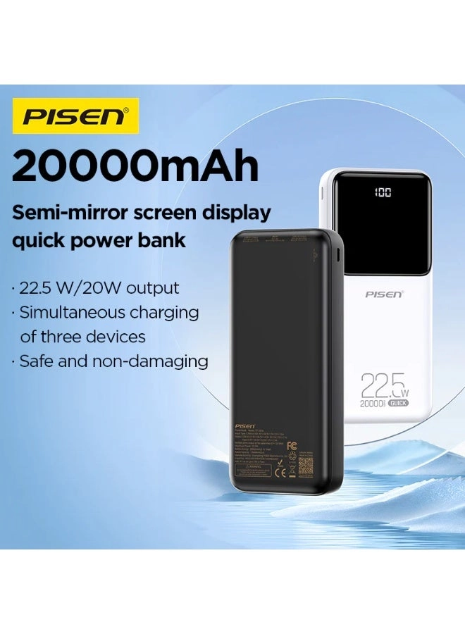 Portable Power Bank - 20000mAh 22.5W Fast Charging