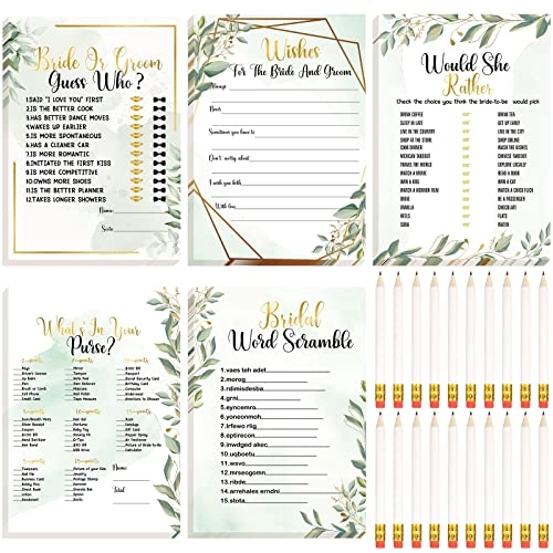 Bridal Shower Game - 145 Pieces