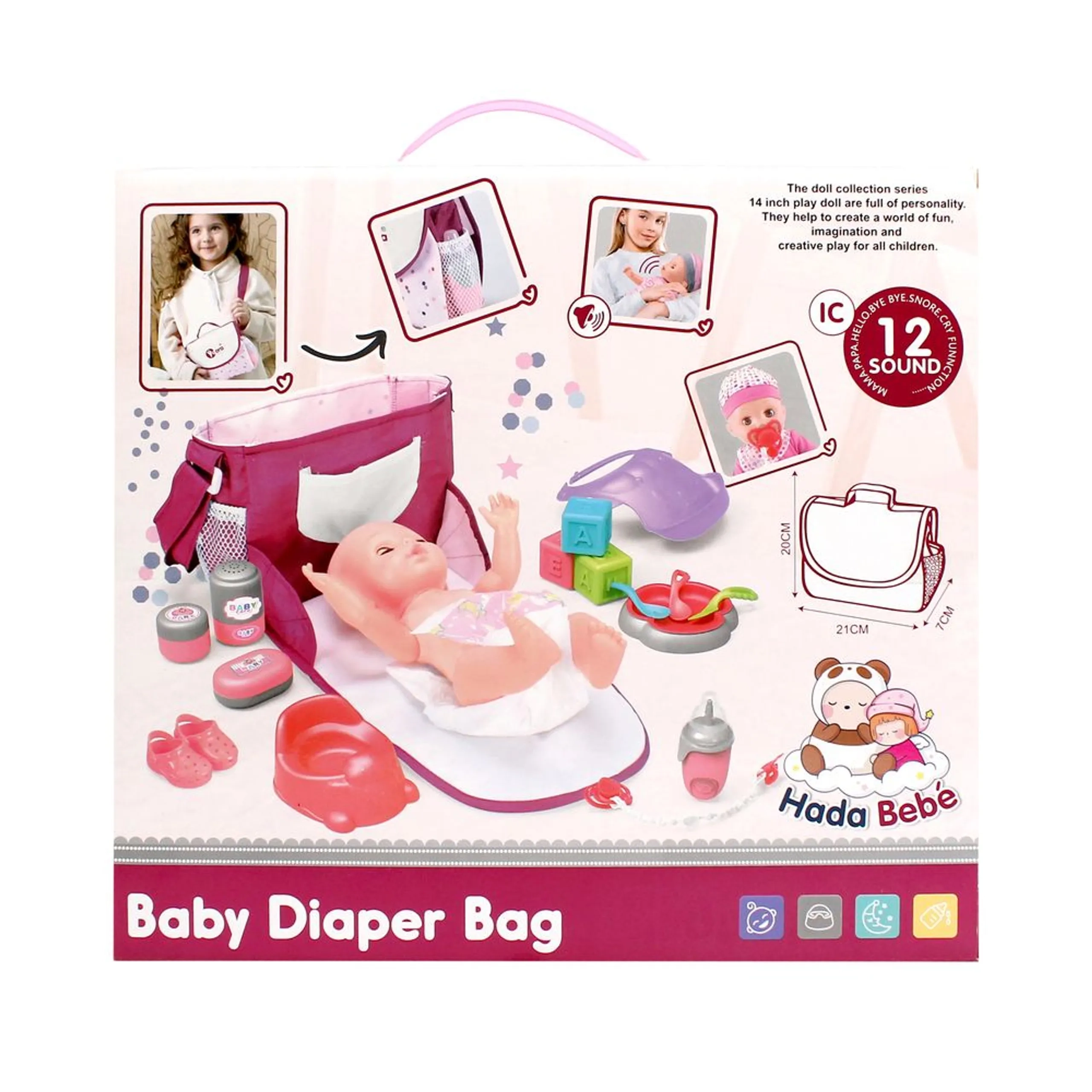 Baby Doll Playset - Interactive Accessories Ages 3+