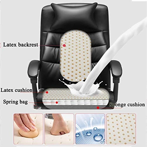 Desk Chair - PU Leather Brown High Back