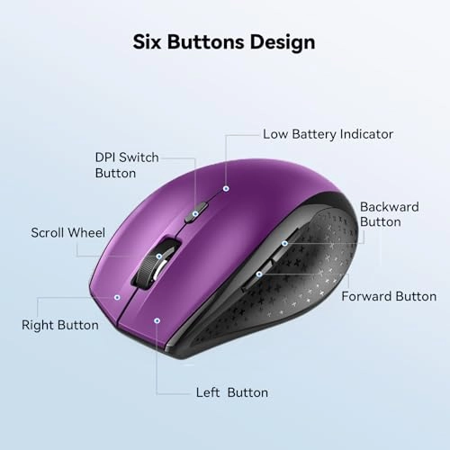 4800 DPI 6-Button Mouse - Wireless